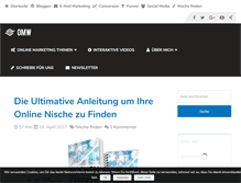 Tablet Screenshot of onlinemarketingwelt.com